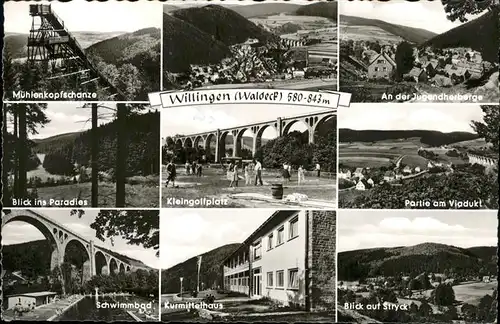 Willingen Sauerland Viadukt Stryck Jugendherberge Muehlenkopfschanze / Willingen (Upland) /Waldeck-Frankenberg LKR