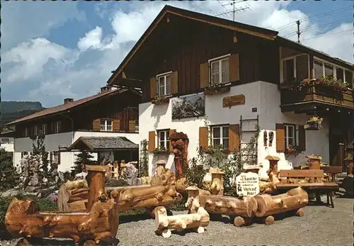 Oberstdorf Thaumiller Zierbrunnen Bllumentroegen Kat. Oberstdorf