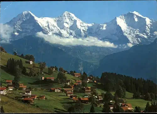 Beatenberg Waldegg Eiger Moench Jungfrau Kat. Beatenberg