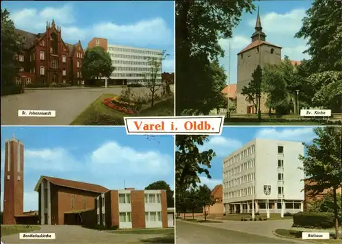 Varel Jadebusen Ev. Kirche Rathaus St. Johannisstift Kat. Varel