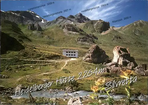 Silvretta Heidelberger Huette Ritenjoch Heidelbergerscharte Kat. Silvretta