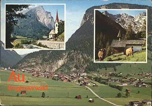 Au Bregenzerwald Kuehe Kirche Kat. Schoppernau