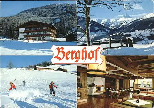 Hollersbach Pinzgau Berghof Gasthof Skifahrer Kat. Hollersbach im Pinzgau