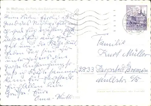 St Wolfgang Erding Salzkammergut FLiegeraufnahme / Sankt Wolfgang /Erding LKR