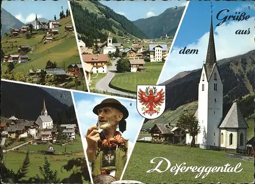 kk40555 St Veit Defereggen Wappen Kirche Tracht Kategorie. St. Veit in Defereggen Alte Ansichtskarten