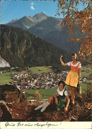 Mayrhofen Zillertal Zimmereben Ahornspitze Tracht Dirndl Kat. Mayrhofen