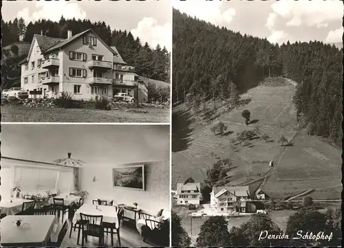 kk40871 Obertal Baiersbronn Pension Schlosshof Klappkarte Kategorie. Baiersbronn Alte Ansichtskarten