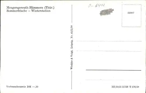 Mengersgereuth-Haemmern Blick vom Strohberg / Mengersgereuth-Haemmern /Sonneberg LKR