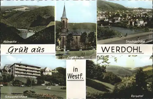 Werdohl Versetal Stadtbruecke Hoelmecke Schwesternhaus Kat. Werdohl