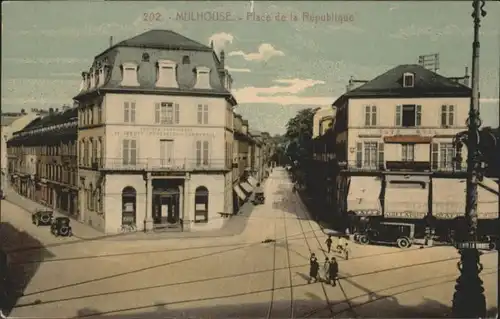 ws75041 Mulhouse Muehlhausen Mulhouse Place Republique * Kategorie. Mulhouse Alte Ansichtskarten