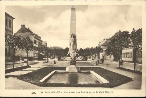 ww79505 Mulhouse Muehlhausen Mulhouse Monument Morts  * Kategorie. Mulhouse Alte Ansichtskarten