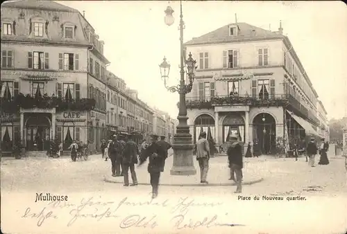 wz04427 Mulhouse Muehlhausen Place de Nouveau Quartier Kategorie. Mulhouse Alte Ansichtskarten