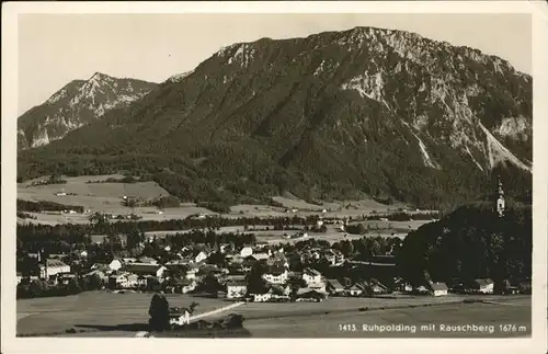 Ruhpolding Panorama mit Rauschberg Chiemgauer Alpen Kat. Ruhpolding