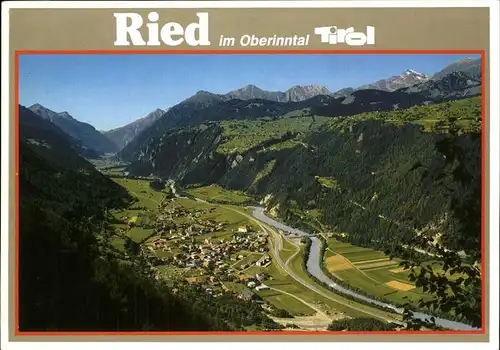 Ried Oberinntal Panorama mit Alpenblick Kat. Ried im Oberinntal