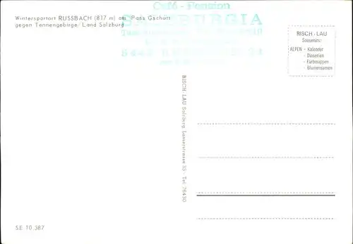 Russbach Pass Gschuett Wintersportplatz Blick gegen Tennengebirge Kat. Russbach am Pass Gschuett