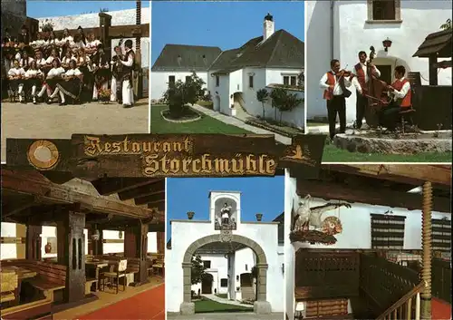 Oslip Burgenland Restaurant Storchmuehle Trachten Musik Instrument Kat. Oslip