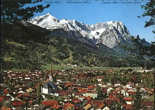 Garmisch Partenkirchen gegen Zugspitzgruppe Kat. Garmisch Partenkirchen