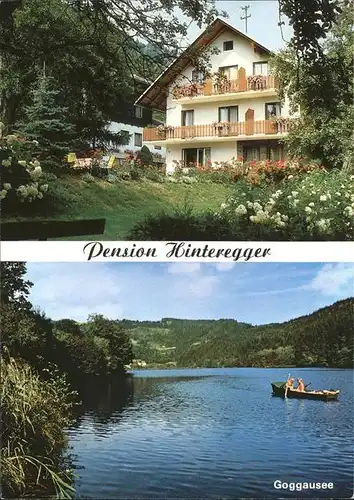 Feldkirchen Kaernten Pension Hinteregger Goggausee Paddelboot Kat. Feldkirchen in Kaernten