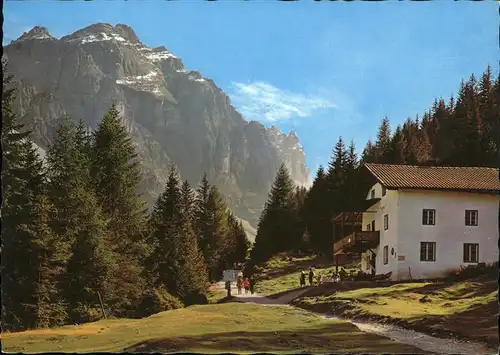 kk38828 Neustift Stubaital Tirol Alpenwirtschaft Herzeben im Pinnistal mit Kirchdachspitze Kategorie. Neustift im Stubaital Alte Ansichtskarten