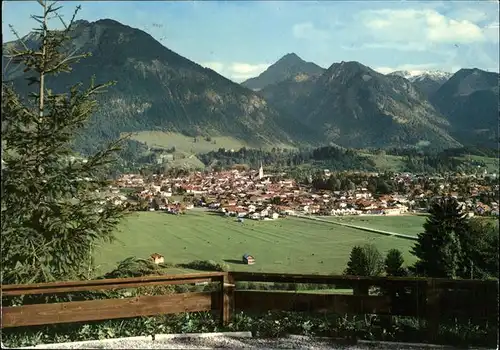 Oberstdorf Panorama heilklimatischer Kurort Allgaeuer Alpen Kat. Oberstdorf