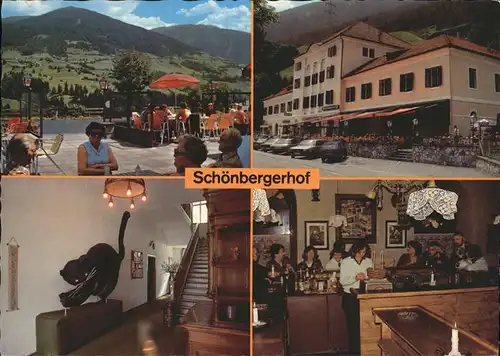 Schoenberg Stubaital Hotel Restaurant Schoenbergerhof Terrasse Kat. Schoenberg im Stubaital