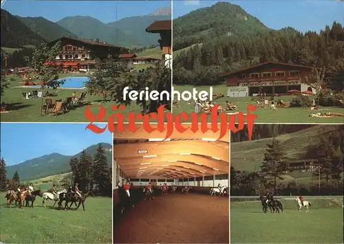 Erpfendorf Ferienhotel Laerchenhof Swimming Pool Reitschule Reitanlage Hanneshof Kat. Kirchdorf in Tirol