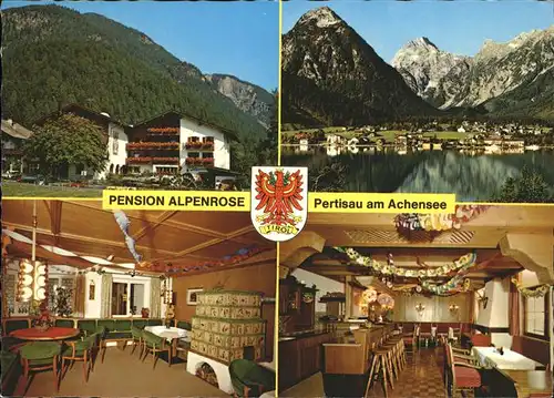 Pertisau Achensee Pension Alpenrose Wappen Alpenpanorama / Eben am Achensee /Tiroler Unterland