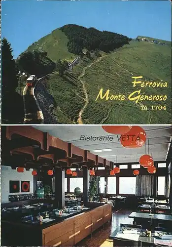 Monte Generoso Ferrovia Zahnradbahn Ristorante Vetta Kat. Monte Generoso