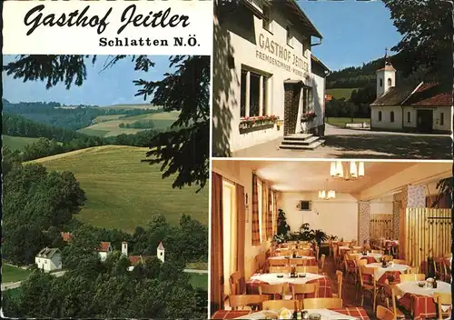 Bromberg Niederoesterreich Gasthof Jeitler Schlatten Kirche Kat. Bromberg