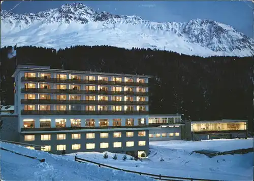 Valbella Posthotel mit Parpaner Rothorn Lenzerheide Wintersportplatz Kat. Valbella