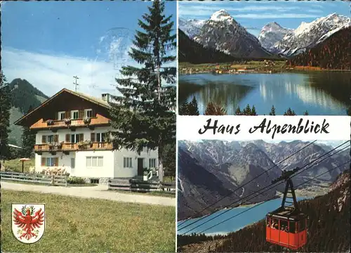 Pertisau Achensee Pension Haus Alpenblick Kabinenbahn Wappen Alpenpanorama / Eben am Achensee /Tiroler Unterland