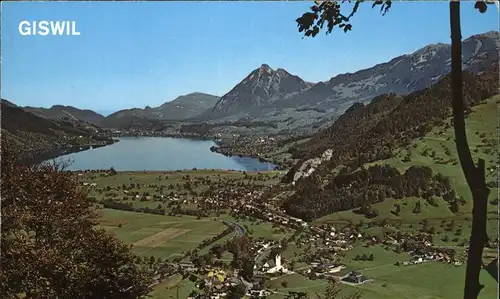 Giswil Panorama Lungerersee Kat. Giswil