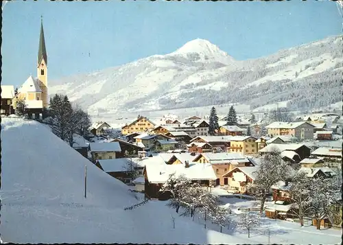 Kirchberg Tirol Ortsansicht mit Kirche Wintersportplatz Kat. Kirchberg in Tirol