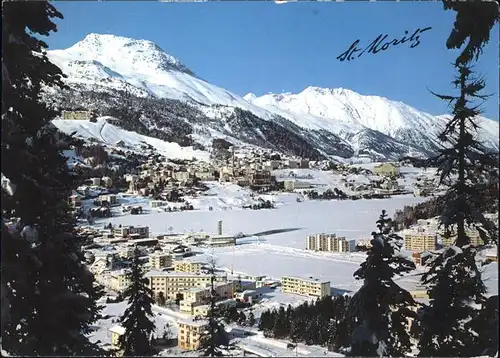St Moritz GR Panorama im Winter Kat. St Moritz