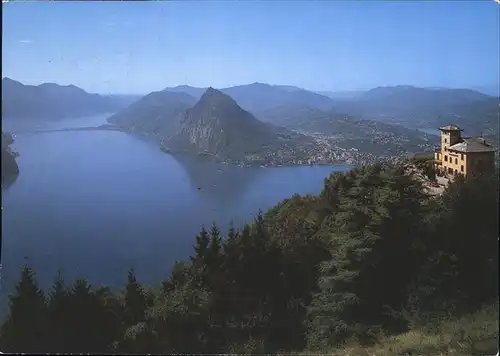 Lugano TI Monte Bre Terrazza del Ristorante Vetta Lago Kat. Lugano