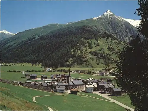 Ulrichen Ortsansicht mit Kirche Blasenhorn Kat. Ulrichen