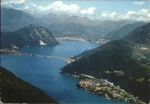 Lugano TI Lago di Lugano visto dall aereoplano Kat. Lugano