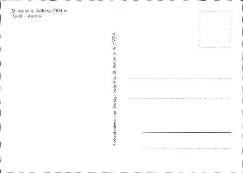 St Anton Arlberg Panorama Kat. St. Anton am Arlberg