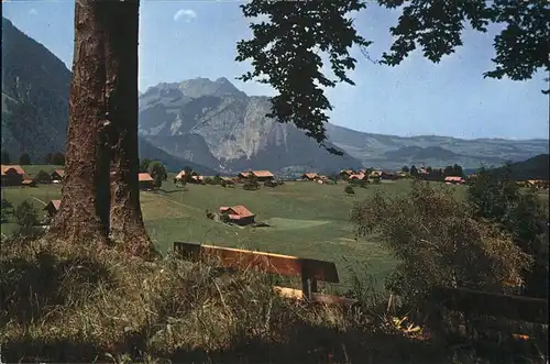 Aeschi Spiez Durchblick zur Stockhornkette Kat. Aeschi Spiez