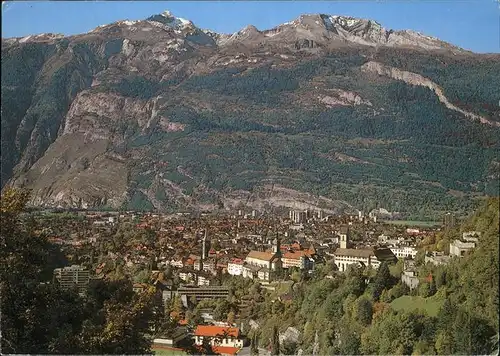 Chur GR Panorama mit Calanda Kat. Chur