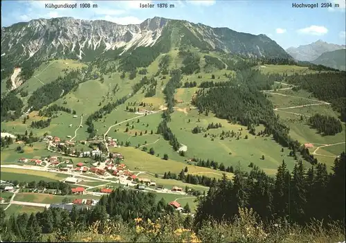 Oberjoch Panorama Allgaeuer Alpen hoechstgelegenes Bergdorf Deutschlands Kat. Bad Hindelang