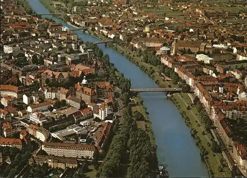 Bamberg am Europakanal Bruecke Fliegeraufnahme Kat. Bamberg