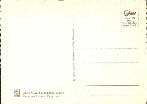 Maria Laach Glees Abtei See Fliegeraufnahme / Glees /Ahrweiler LKR