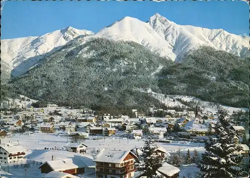 Seefeld Tirol Blick gegen Reitherspitze Wintersportplatz Kat. Seefeld in Tirol