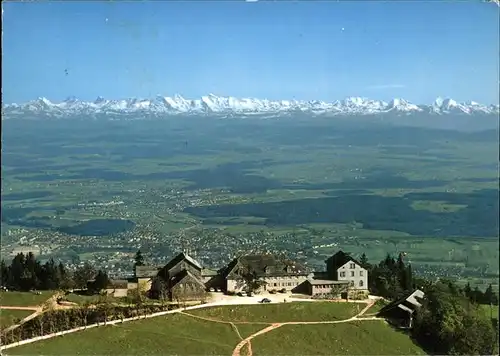 Solothurn Kurhaus Hotel Weissenstein Alpenpanorama Fliegeraufnahme Kat. Solothurn