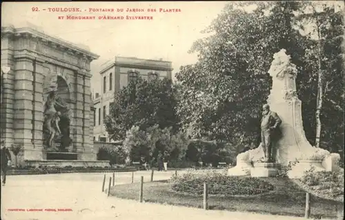 Toulouse Haute-Garonne Fontaine du Jardin des Plantes Monument d'Armand Sylvestre / Toulouse /Arrond. de Toulouse