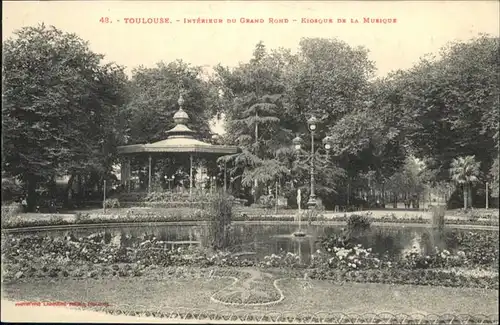 ca14237 Toulouse Haute-Garonne Grand Rond Kiosque de la Musique Kategorie. Toulouse Alte Ansichtskarten