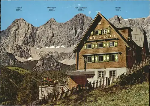 Ramsau Dachstein Steiermark Austria Huette mit Alpenpanorama Kat. Ramsau am Dachstein
