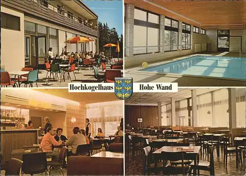 Hohe Wand Hochkogelhaus Terrasse Hallenbad Kat. Hohe Wand