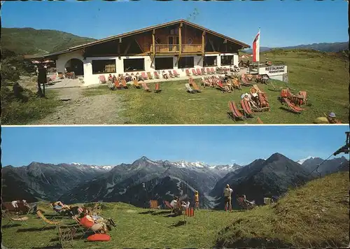 Finkenberg Tirol Gasthof Jochberg Penken Tenne mit Alpenpanorama Kat. Finkenberg